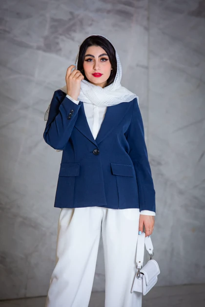 مانتو مازراتی ملانژ دکوب چاک‌دار