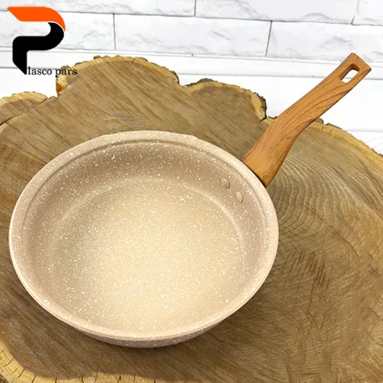 تابه 20 تکدسته دسته چوبی گرانیتی نسکافه ای کرم هاناتک