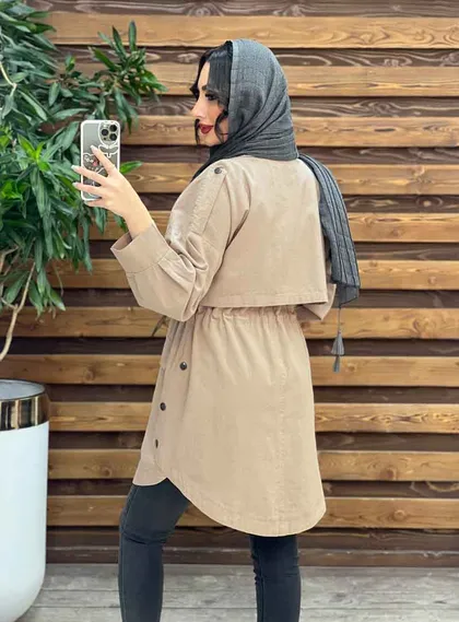 مانتو کمرگت پشت ژیله