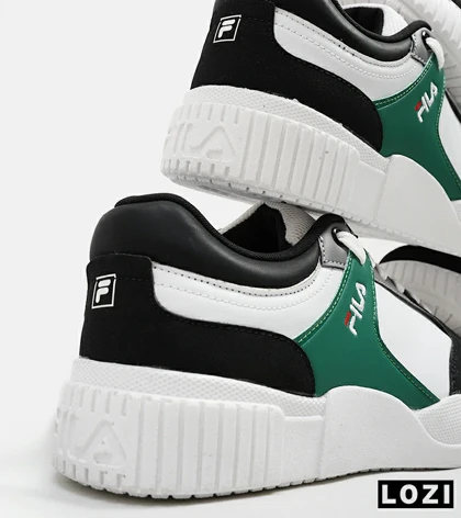 کفش کتانی مردانه سفید سبز مشکی FILA مدل 5374