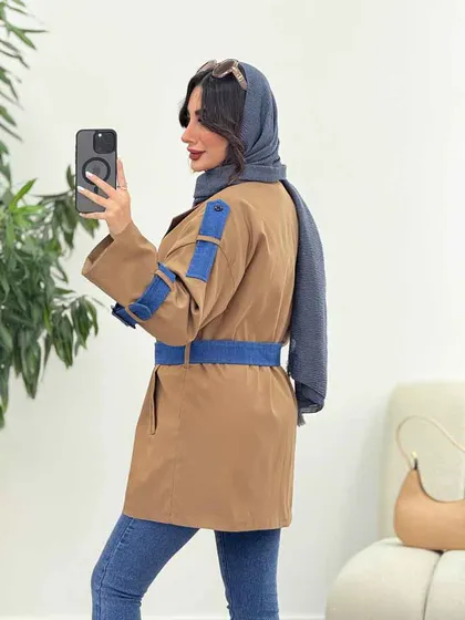 بارانی ژیله ترکیبی سرشانه پاگن