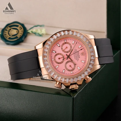 ساعت دیتونا صفحه صورتی Rolex Cosmograph Daytona 40PD