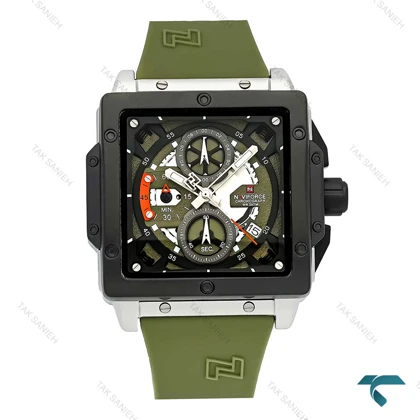 ساعت مردانه ناوی فورس NF8064 سه موتوره سبز NaviForce-7656-G