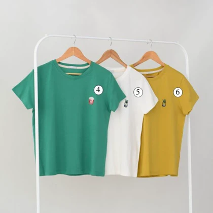 تیشرت رنگی گلدوزی کد 369