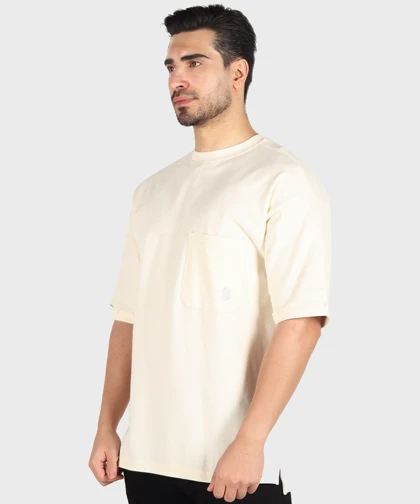 تیشرت باکسی مردانه ساده و تک جیب 1721