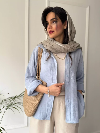 مانتو شومیزی پاستیلی میلانی