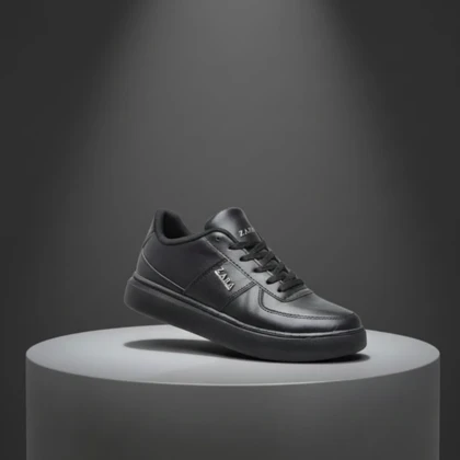 کفش تخت Zara مردانه مشکی زیره مشکی مدل Kiyan