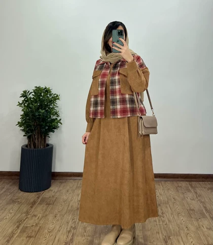 ست سارافون و کت پشمی