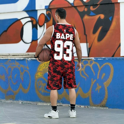 ست رکابی و شلوارک بسکتبالی مردانه بیپ طرح چریکی