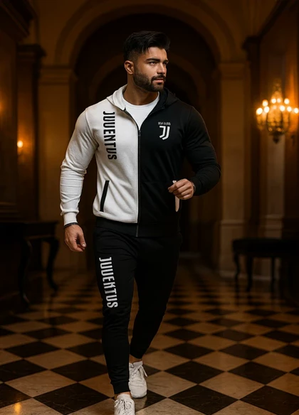ست سویشرت شلوار یوونتوس مردانه مدل TOPAN ویژه