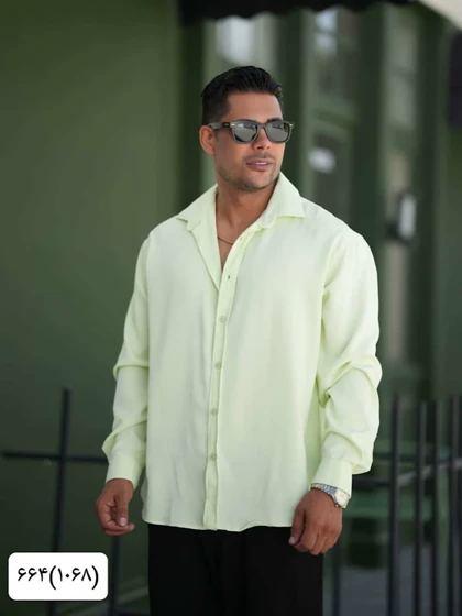 پیراهن مردانه تنسل کجراه mc1068