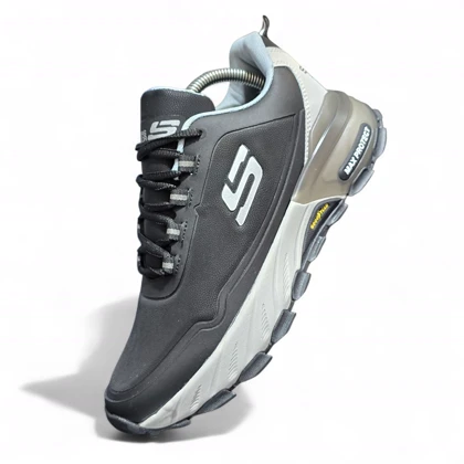 اسکیچرز مکث ضدآب مشکی طوسی