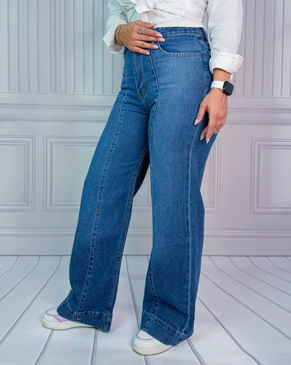خرید شلوار نیم بگ فریا آبی تیره زنانه Freya Dark Blue Semi Baggy Jeans کد 912900