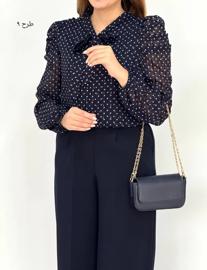 شومیز حریر مجلسی مهلا کد 8156