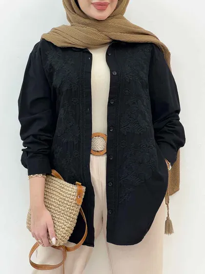 مانتو گلدوزی ترگل
