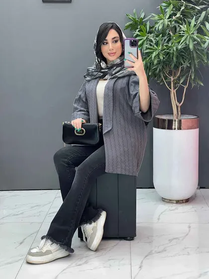 مانتو کوک دوزی آستین پاکتی