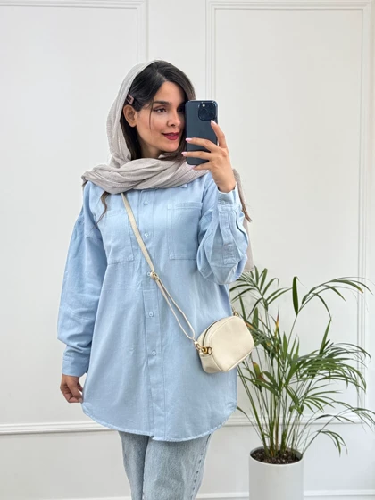 مانتو کتان پنبه پاپلی