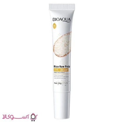 کرم دور چشم برنج بیوآکوا مدل rice raw pulp حجم 20 میل