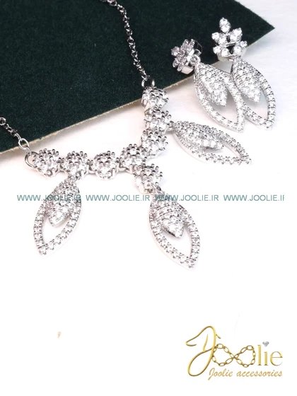 نیم ست گردنبند گوشواره زنانه طرح طلا کد S5112