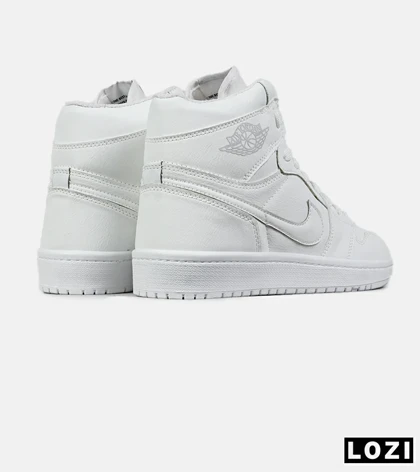 کفش کتانی ساق‌دار مردانه و زنانه سفید NIKE jordan 1 مدل 7582