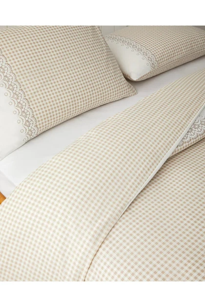 سرویس روتختی دو نفره English Home مدل Petite Lace پنبه - بژ