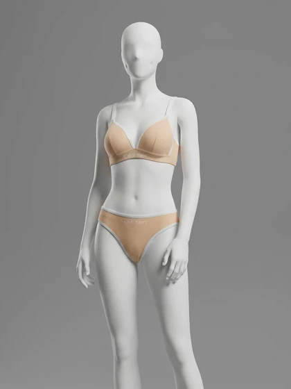 ست شورت و سوتین پوش آپ دار نخ پنبه هارنس دار نوشته کلوین کلاین Calvin klein فیتن Fitan