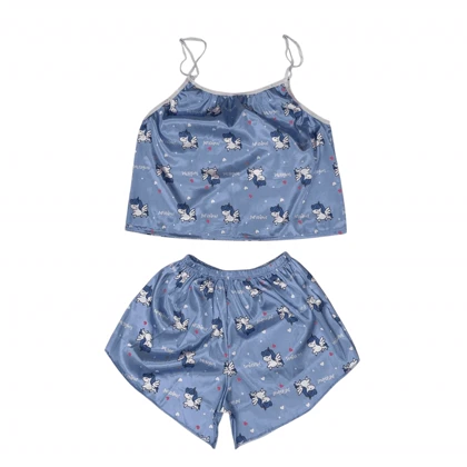 ست تاپ و شلوارک طرح یونیکورن 181