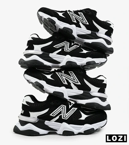 کفش کتانی بزرگ پا مشکی سفید NEW BALANCE 9060