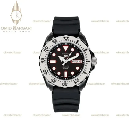 سیکو 5 بند رابر مشکی اتوماتیک Seiko 5 SRP601J1