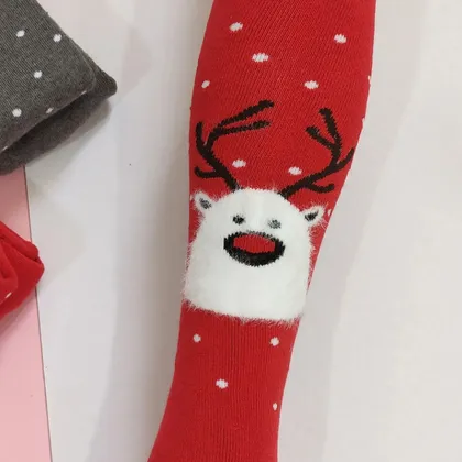 جوراب شلواری حوله ای مدل گوزن
