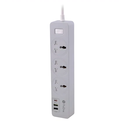 چند راهی برق ارت دار سه سوکت، دو یو اس بی و یک تایپ سی پرووان PPS615