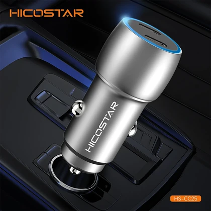 شارژر فندکی فست شارژ هایکو استار HICOSTAR مدل HS-CC25 توان 40 وات
