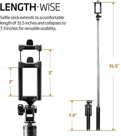 مونوپاد کابلی SELFIE STICK با ارتفاع 78cm
