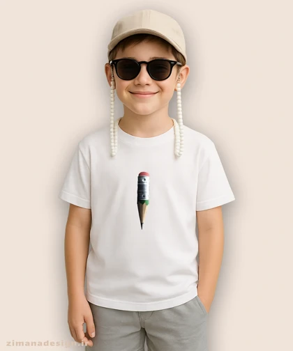 تیشرت بچگانه نوستالژی طرح مداد