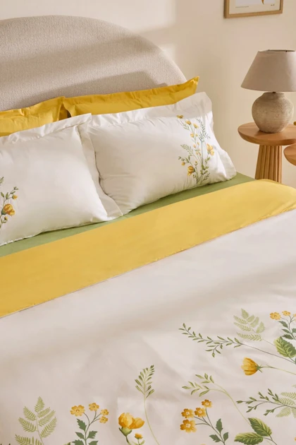 سرویس روتختی دو نفره Karaca Home مدل Cerial پنبه - زرد