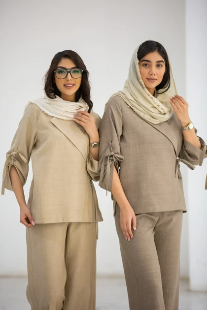 کت زنانه استریپ بغل بندی