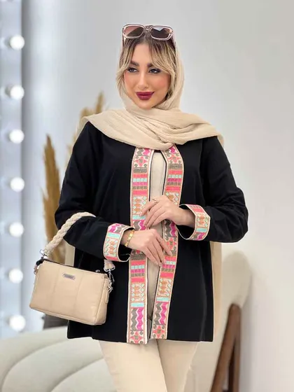 مانتو جلو باز خرجه کار هندی