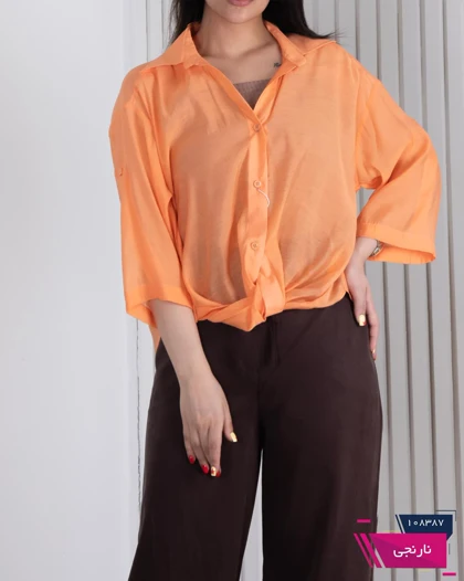 شومیز زنونه پری شیشه ای پایین گره CHOICE