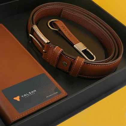 ست هدیه مردانه چرم یلسان پارلا کد KIA-KAYA-GS-024