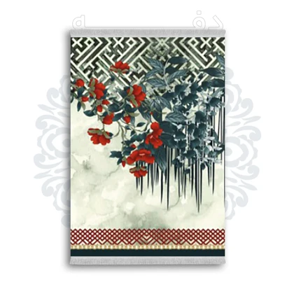 *جدید* فرشینه از جنس پارچه شانل مخمل ترک طرح فانتزی برند دفه کد 1684