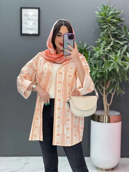 مانتو طرحدار سنتی تک جیب