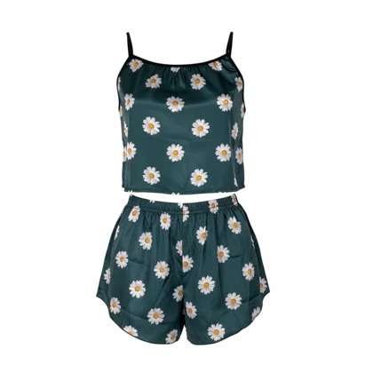 ست تاپ و شلوارک طرح گل 225