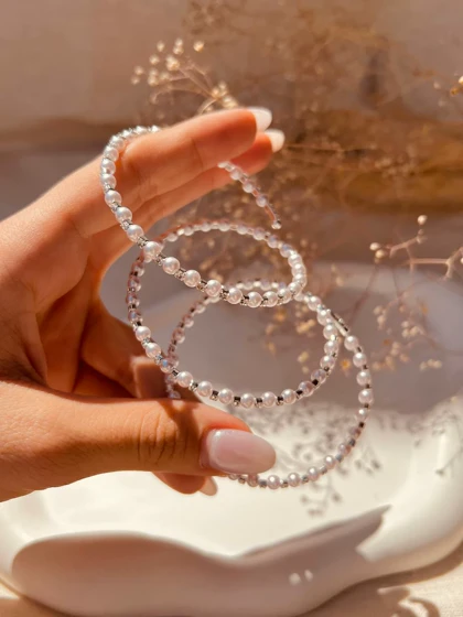 دستبند مروارید فنری