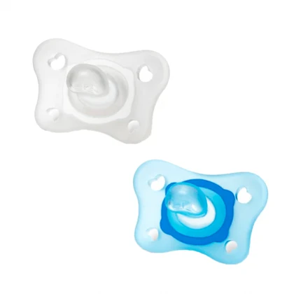 پستانک سیلکیونی چیکو Chicco مدل Mini Soft مناسب 2-0 ماه بسته 2 عددی