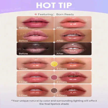 لیپ گلاس شیشه‌ای براق و سبک گلس لاک ایر گلاس شیگلمSheglam