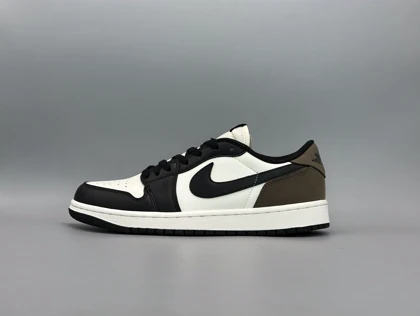کتانی نایکی جردن1لو دارک موکا/Nike Jodan 1 low dark mocha