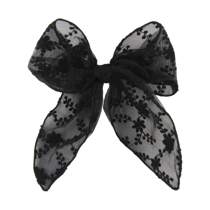 گیره مو زنانه طرح پاپیونی گل‌دار