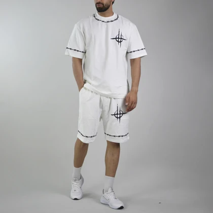 ست تیشرت و شلوارک اسپرت مدل DRY-4B0303 سفید