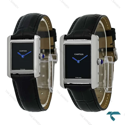 ساعت ست کارتیه تانک سیلور صفحه مهندسی Cartier-8922-S