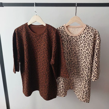 تیشرت باکسی پلنگی